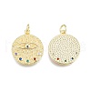 Brass Pave Cubic Zirconia Pendants KK-N231-348B-01-1