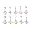 Heart Angel ABS Plastic & Acrylic Imitation Pearl Pendant Decorations HJEW-JM03160-02-2