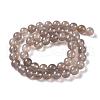 Natural Grey Agate Bead Strands X-G-R193-12-8mm-2