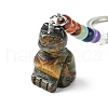 Cat Natural Tiger Eye Keychain KEYC-F040-11H-2