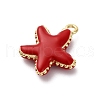Brass Enamel Pendants KK-F895-12B-G-2