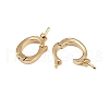 Oval Brass Twister Clasps KK-P310-06G-2