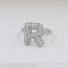 Brass Micro Pave Clear Cubic Zirconia Cuff Rings FS-WG17FF6-18-1