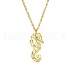 Stainless Steel Origami Seahorse Pendant Necklace RP6036-1-2