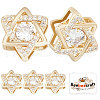 Beebeecraft 8Pcs Brass Micro Pave Clear Cubic Zirconia Charms ZIRC-BBC0001-29-1