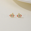 Elegant Stainless Steel Enamel Evil Eye Stud Earrings AG3278-5-2