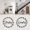 Rectangle with Word PVC Wall Stickers DIY-WH0228-177-3
