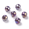Electroplate Opaque Glass Beads EGLA-B003-02A-10-1