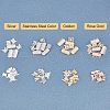 Unicraftale 32PCS 2 Style 304 Stainless Steel Box Clasps STAS-UN0025-06-4