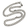 201 Stainless Steel Curb Chain Necklaces for Men NJEW-Q336-08E-P-3