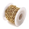Brass Textured Oval Link Chains CHC-C014-15G-2