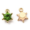 Golden Plated Alloy Crown Charms ALRI-L050-01M-2