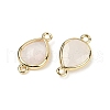 Natural Quartz Crystal Faceted Connector Charms G-L514-048P-03-2