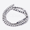 Electroplated Non-magnetic Synthetic Hematite Beads Strands G-P367-E04-2