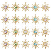 SUNNYCLUE 20Pcs 5 Colors Mermaid Fish Dragon Scale Alloy & Plastic Pendants FIND-SC0004-01-1