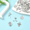 35Pcs 5 Styles Tibetan Style Zinc Alloy Pendants TIBEP-YW0001-95-4