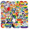 52Pcs Rainbow Theme PVC Waterproof Sticker Labels PW-WG62288-01-1