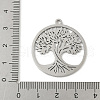 304 Stainless Steel Pendants STAS-V016-11P-3