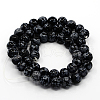 Natural Snowflake Obsidian Beads Strands X-G-G515-4mm-01-2