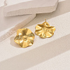 Exaggerated Brass Lotus Flower Stud Earrings CA7944-5