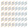 SUPERFINDINGS 40Pcs 2 Colors  Cubic Zirconia Link ZIRC-FH0001-50-1