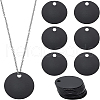 BENECREAT 20Pcs Aluminum Blank Metal Tag FIND-BC0001-87-1