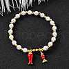 Brass Cubic Zirconia Stretch Bracelets BJEW-K278-03G-4