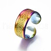 304 Stainless Steel Cuff Ring RJEW-N038-077-4