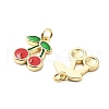 Brass Enamel Charms KK-L237-029G-02-2