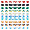  100Pcs 10 Colors Transparent Glass Beads Strands GLAA-TA0001-40-2