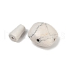 Natural Howlite 3 Hole Guru Beads G-F795-G02-2
