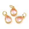 Brass Micro Pave Cubic Zirconia Pendants ZIRC-D120-01G-07-1