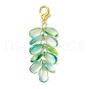 Teardrop Glass Pendant Decorations HJEW-JM03256-01-2