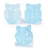 Transparent Spray Paint Glass Beads GLAA-H035-01E-1