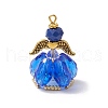 Faceted Glass Pendants PALLOY-MZ00582-02-1