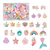 46Pcs 23 Styles Opaque & Transparent Resin Pendants RESI-TA0001-57-1