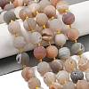 Natural Geode/Druzy Agate Beads Strands G-A248-A05-01-1