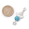 Angel Pave Disco Ball Pendant Decorations HJEW-JM03067-01-3