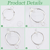 SOFPLATE 30Pcs Brass Clip-on Hoop Earring Findings KK-SP0001-24S-6