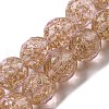 Handmade Gold Sand Lampwork Beads Strands LAMP-L079-06B-1