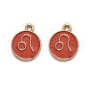 Alloy Enamel Pendants ENAM-S124-01B-12G-1