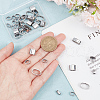 BENECREAT 40Pcs 4 Styles 201 Stainless Steel Slide Charms/Slider Beads STAS-BC0003-65-3