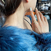 Leaf Alloy Enamel Cuff Rings FS-WG02ED7-01-4