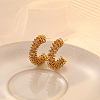 Stylish Irregular C-Shaped Stainless Steel Stud Earrings PH9273-2