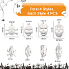 Unicraftale 16Pcs 4 Styles 201 & 304 Stainless Steel Charms STAS-UN0060-22-3