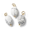 Natural Howlite Pendants STAS-C120-05G-1