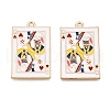 Rack Plating Alloy Enamel Pendants X1-ENAM-N056-392B-KCG-1