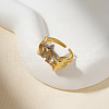 Elegant Geometric Brass Micro Pave Cubic Zirconia Cuff Rings for Women KY7986-3-2