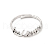 Non-Tarnish 304 Stainless Steel Word Adjustable Ring RJEW-L107-026P-2