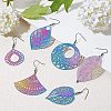 201 Stainless Steel Filigree Big Pendants STAS-UN0003-11-6